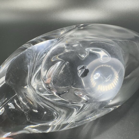 1950s Heisey Glass Clear Elf Shoe Cornucopia Heavy Manganese 365nm Green UV Glow - Picture 12 of 16